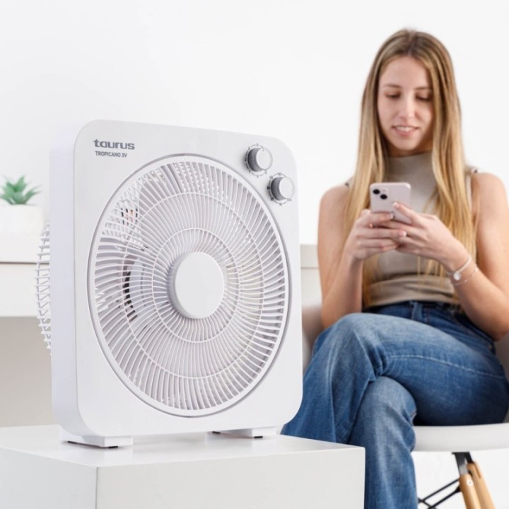 Taurus TROPICANO 3V - Ventilateur de table blanc diam. 30 cm
