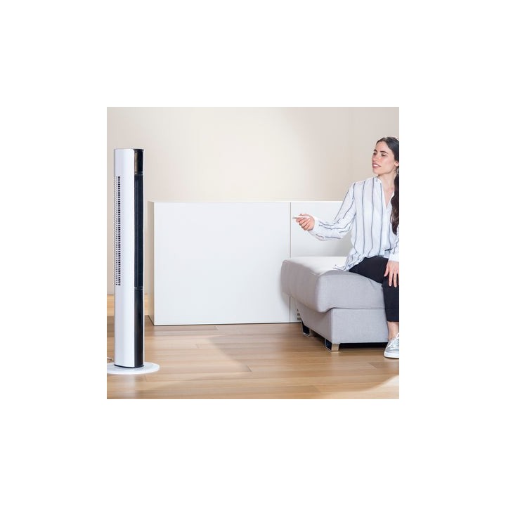 Taurus BABEL INFINITE - Ventilateur colonne blanc et noir H. 110 cm