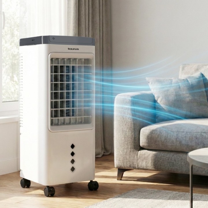 Taurus SNOWFIELD 5 - Rafraîchisseur d'air blanc 60 W avec télécommande