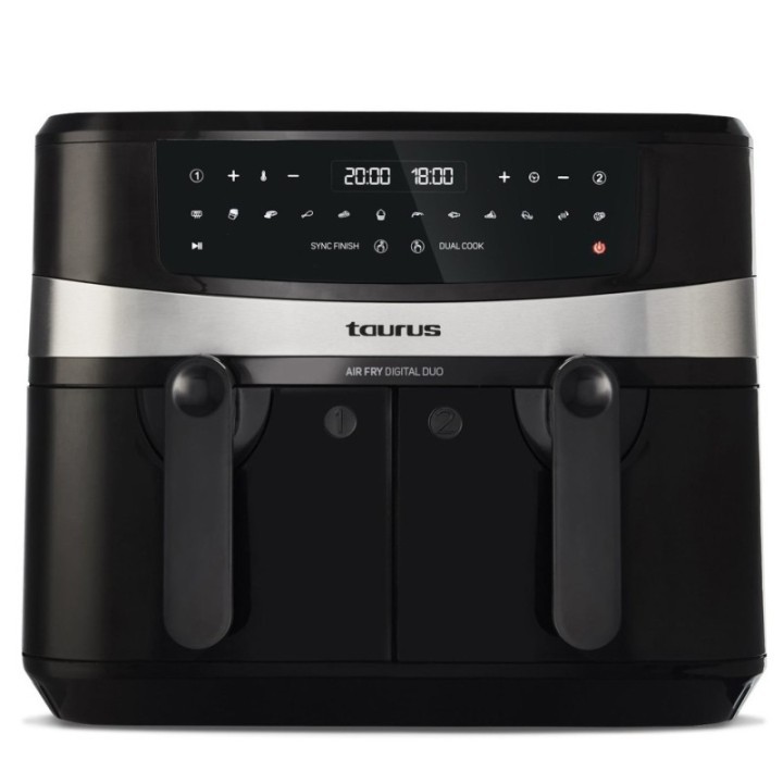 Taurus Friteuse à air sans huile 2 paniers 2600 W - Air Fry Digital Duo