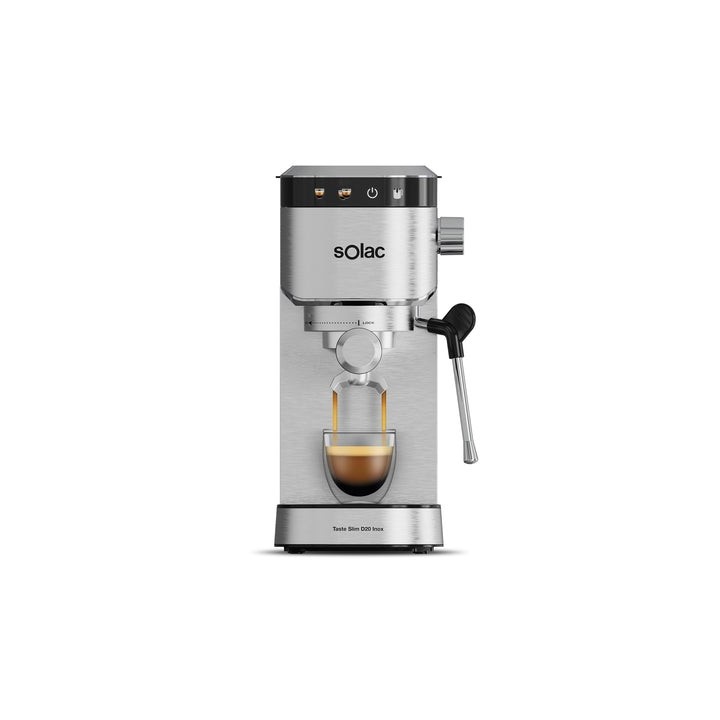 Solac Machine à expresso 20 bars - Taste Slim D20 Inox - CE4525