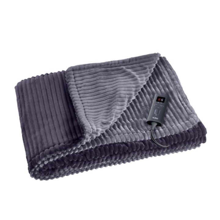 Solac Plaid chauffant simple Gris 120 x 160 cm - Kaunas - CT8706