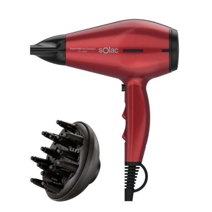 Solac Sèche-cheveux 2 400 W - Expert 2400 Ion Compact - SP7154