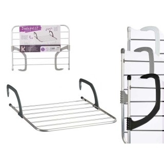 Corde à linge Kipit WR1013D Blanc Argenté Gris clair Gris foncé Aluminium Plastique 62,5 x 50 x 16,5 cm