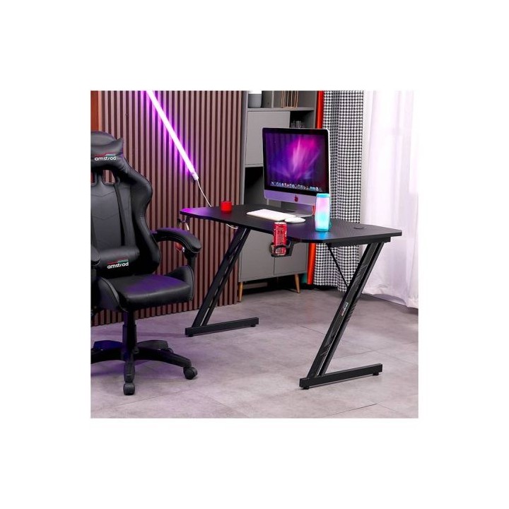 Bureau gaming AMSTRAD AMS DESK120 2Z noir