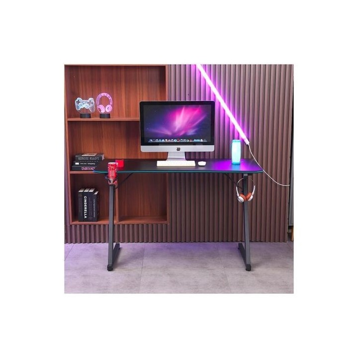 Bureau gaming AMSTRAD AMS DESK120Z LED AURA