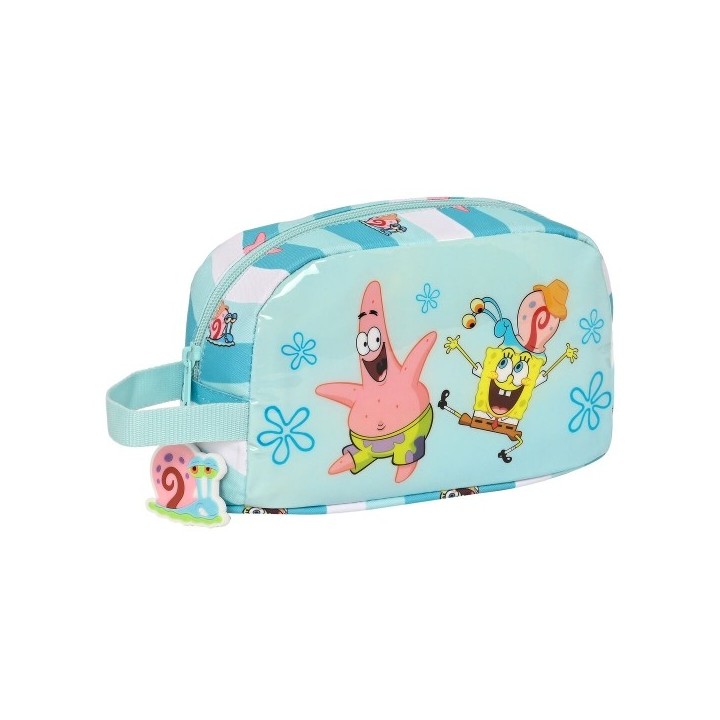 Sac glacière goûter Spongebob Stay positive Bleu Blanc (21.5 x 12 x 6.5 cm)
