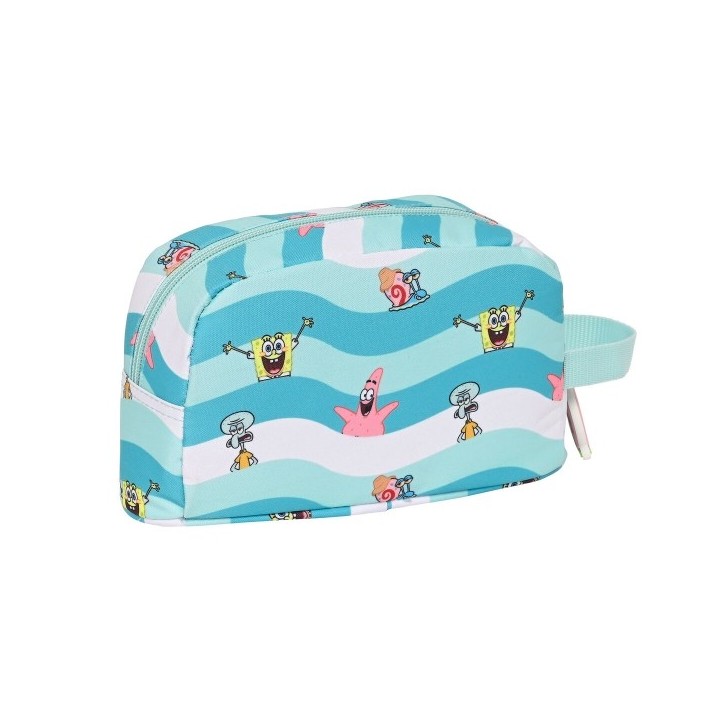 Sac glacière goûter Spongebob Stay positive Bleu Blanc (21.5 x 12 x 6.5 cm)