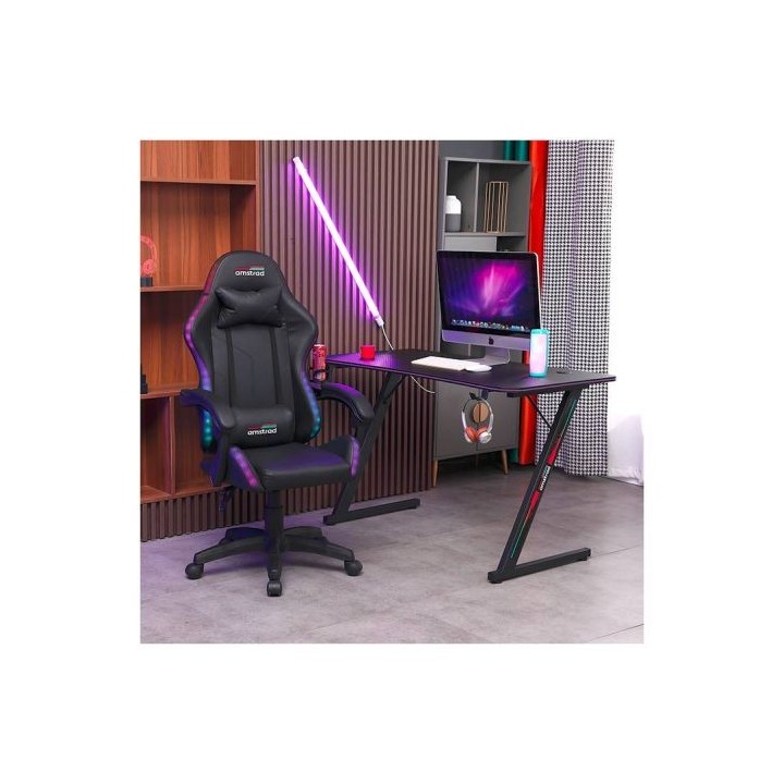 Bureau gaming AMSTRAD AMS DESK120Z LED AURA