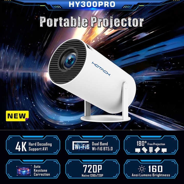 Vidéo projecteur portable 4K