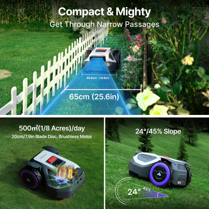 ANTHBOT M5 Robot Tondeuse Sans Fil RTK 500 m²