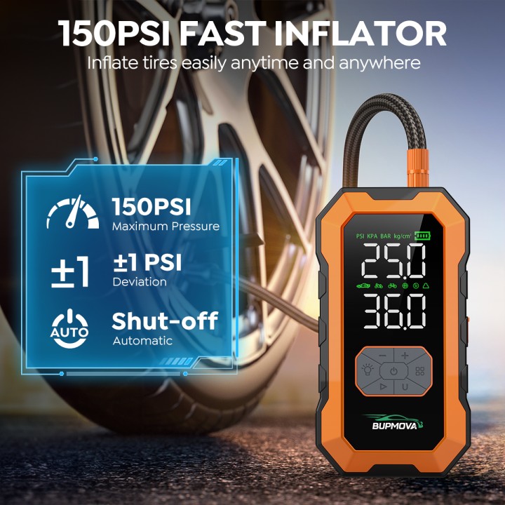 Booster BUPMOVA 12 V avec compresseur 150 PSI