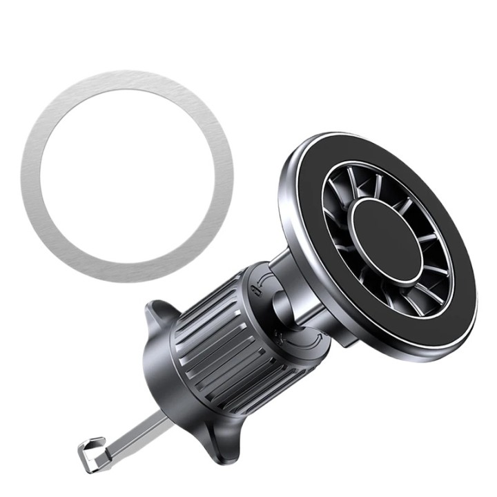 Compact magnetic car phone holder