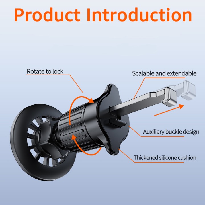 Compact magnetic car phone holder