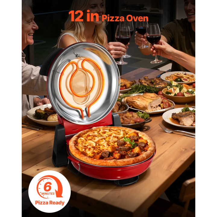VEVOR 1200 W pizza oven - red