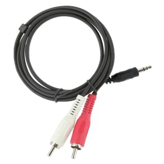 Câble EDENWOOD JACK 3,5 / 2 RCA Noir 3 mètres