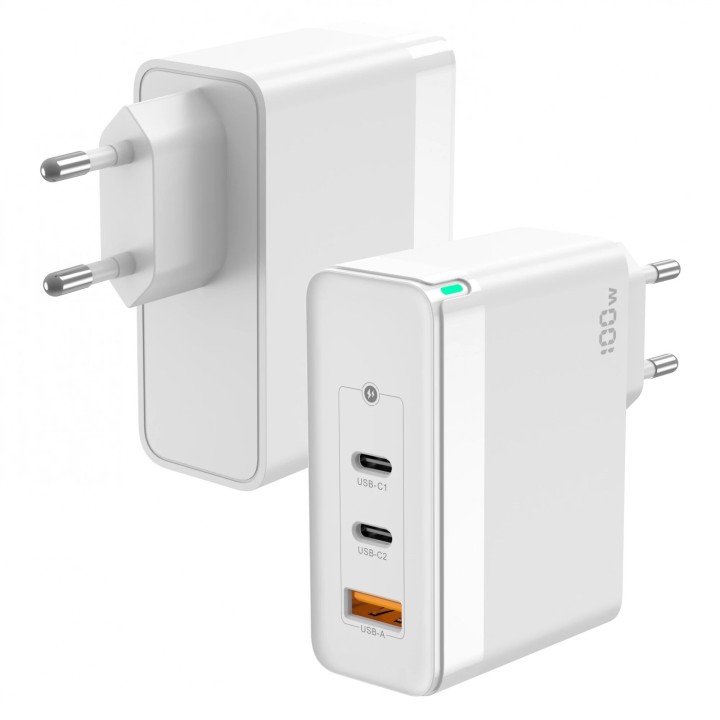 Adaptateur secteur Triple port 2X USB-C + 1X USB (100W) JELLICO C118 Blanc