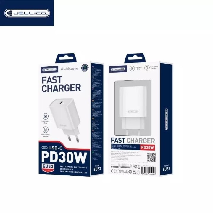Adaptateur secteur Usb-C (30W) JELLICO EU53 blanc