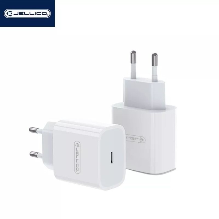 Adaptateur secteur Usb-C avec cable Usb-C/Type C vers Lightning (20W) JELLICO AK180