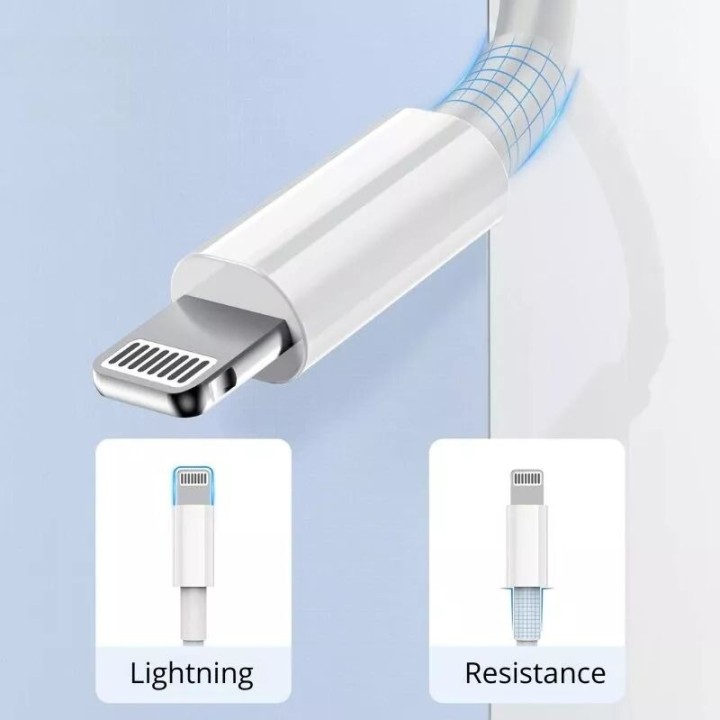 Cable Usb ORIGINAL Lightning 1 mètre Apple iPhone X/XS/XS MAX/XR/11... MD818ZM/A - MQUE2ZM/A - MXLY2ZM/A blanc