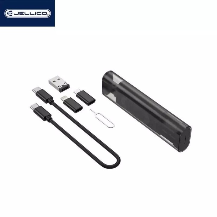 Boitier de charge multifonctionnel (Lightning/micro Usb/Usb/Usb-C/Type C) et adaptateur (66W max) JELLICO B23 noir