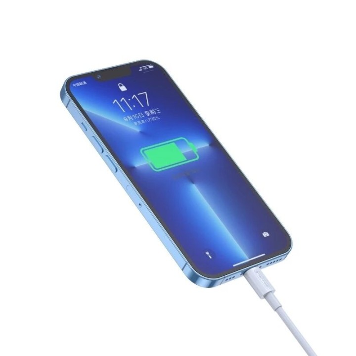 Cable Usb vers Lightning (3.1 A) 1 mètre JELLICO B1 blanc