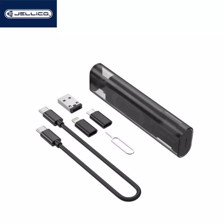 Boitier de charge multifonctionnel (Lightning/micro Usb/Usb/Usb-C/Type C) et adaptateur (66W max) JELLICO B23 noir
