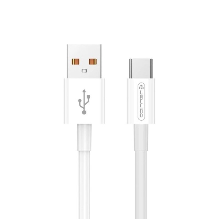 Cable Usb vers Usb-C/Type C (3.1 A) 1 mètre JELLICO B1 blanc