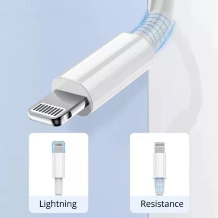 Cable Usb ORIGINAL Lightning 2 mètres Apple iPhone 5/5S/6/7/8 MD819ZM/A (Vrac) blanc