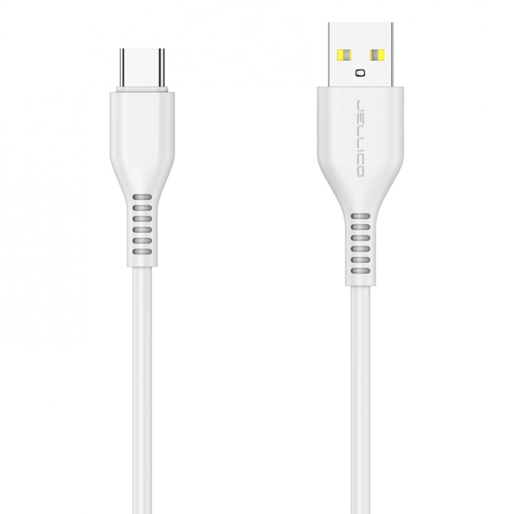 Cable Usb vers Usb-C/Type C (3.1 A) 1 mètre JELLICO KDS-30 blanc