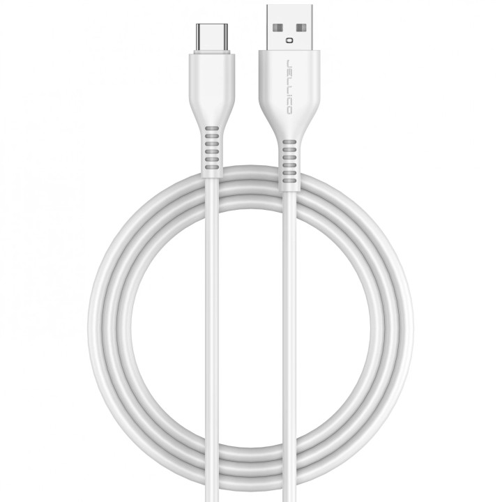 Cable Usb vers Usb-C/Type C (3.1 A) 1 mètre JELLICO KDS-30 blanc