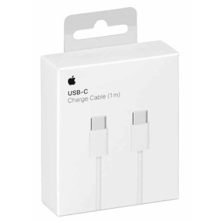 Cable Usb-C vers Usb-C ORIGINAL Apple iPhone 15 (1 métre) 60W MQKJ3ZM/A blanc