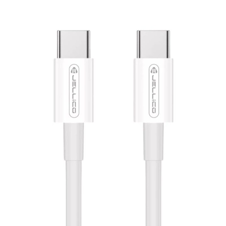 Cable Usb-C/Type C vers Usb-C/Type C (3.1A) 1 mètre JELLICO B1 blanc
