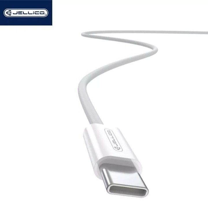 Cable Usb-C/Type C vers Usb-C/Type C iPhone 15 (60w) 1 mètre JELLICO B1 blanc