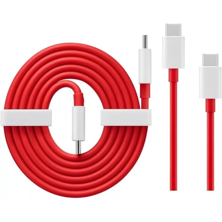 Cable Usb-C/Type C vers Usb-C/Type C ORIGINAL OnePlus 8T D307 (Vrac) rouge