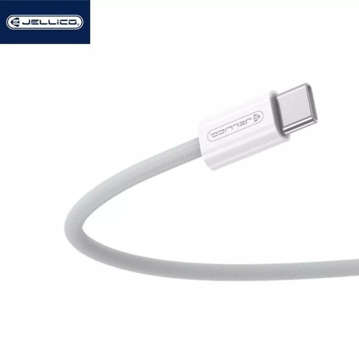Cable Usb-C/Type C vers Usb-C/Type C iPhone 15 (60w) 1 mètre JELLICO B1 blanc