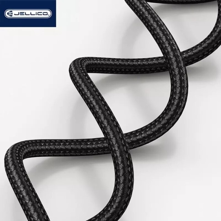 Cable Usb-C/Type C vers Usb-C/Type C (3.1A) 1 mètre avec embouts en Zinc JELLICO B8 noir