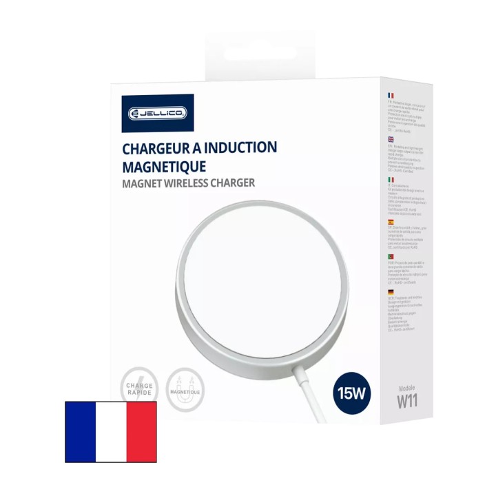 Chargeur à induction magnétique (15W) JELLICO W11 blanc