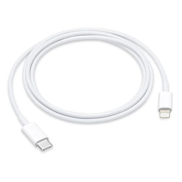 Cable Usb-C vers Lightning ORIGINAL Apple iPhone 1 métre MX0K2ZM/A MQGJ2ZM/A/MM0A3ZM/A (Vrac) blanc