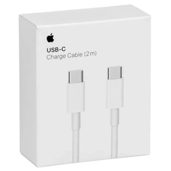 Cable Usb-C vers Usb-C ORIGINAL Apple iPhone 2 métres MLL82ZM/A blanc