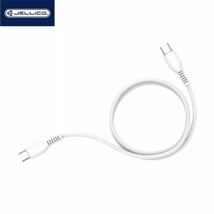 Cable Usb-C/Type C vers Usb-C/Type C (60W) 1 mètre JELLICO KDS-30 blanc