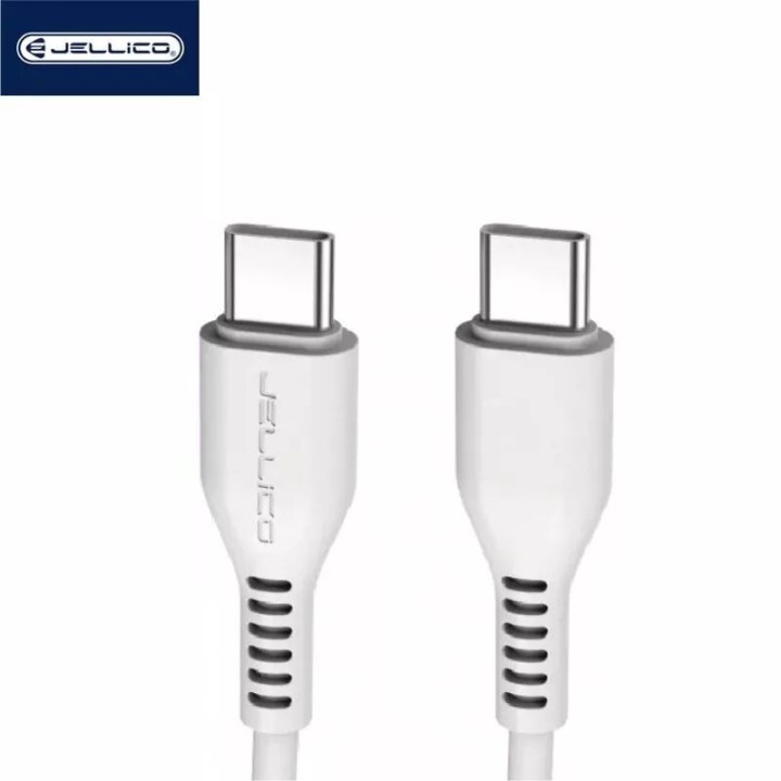 Cable Usb-C/Type C vers Usb-C/Type C (60W) 1 mètre JELLICO KDS-30 blanc