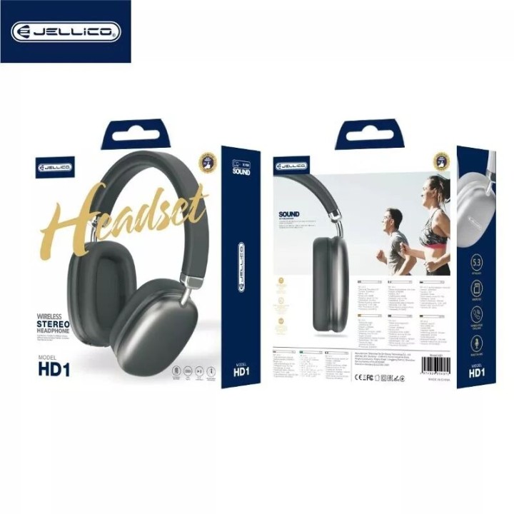 Casque audio sans fil bluetooth JELLICO HD1 noir
