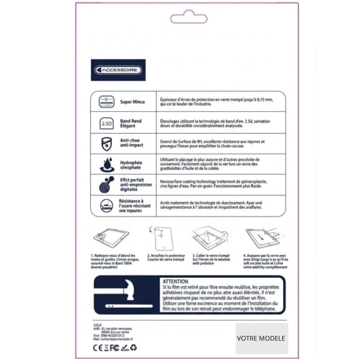 Film anti casse iPad 2 (A1395/A1396/A1397)/iPad 3 (A1416/A1430)
