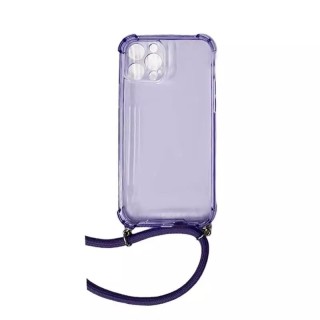Coque CORDON iPhone 12/12 Pro violet transparent