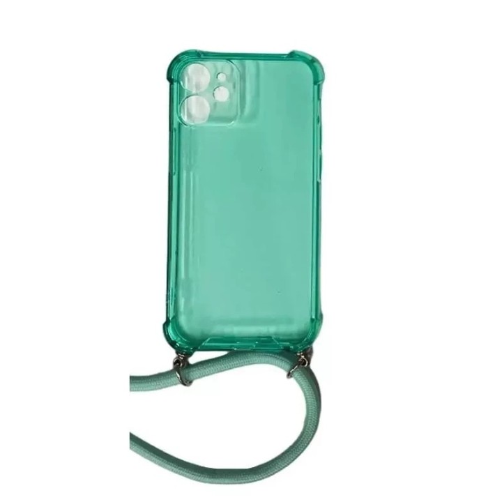 Coque CORDON iPhone 13 Mini - iPhone 12 mini vert transparent