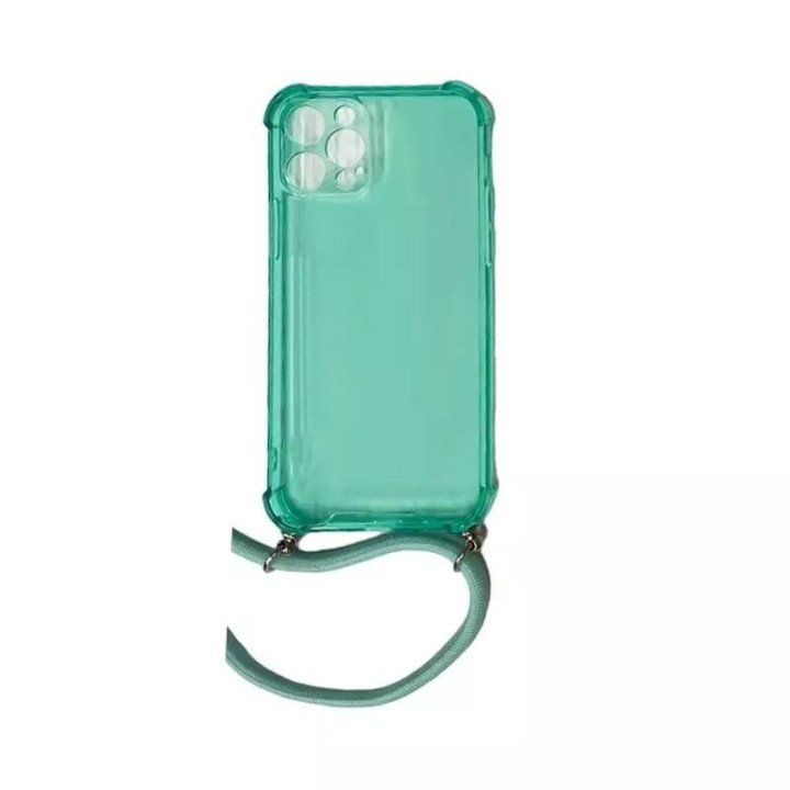 Coque CORDON iPhone 12/12 Pro vert transparent
