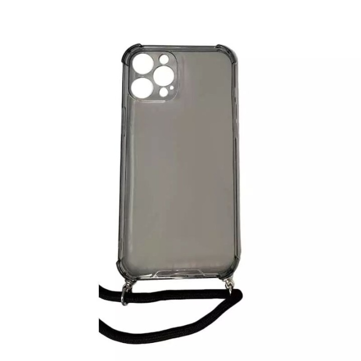 Coque CORDON iPhone 12 Pro Max noir transparent