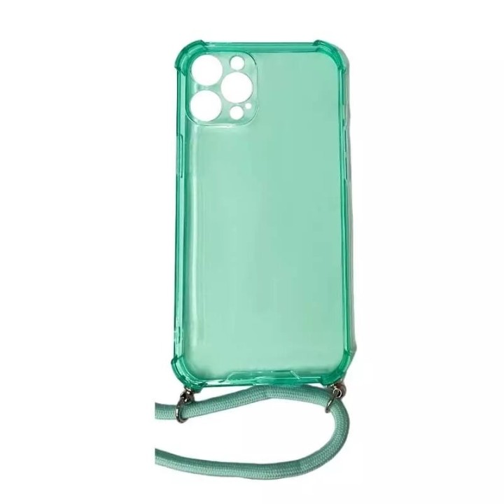 Coque CORDON iPhone 12 Pro Max vert transparent