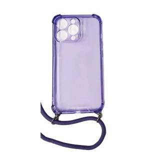 Coque CORDON iPhone 13 Pro violet transparent